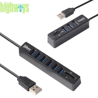 อะแดปเตอร์ฮับ USB 2.0 5/8 พอร์ต หลายช่อง สําหรับอ่านการ์ด [highways.th]