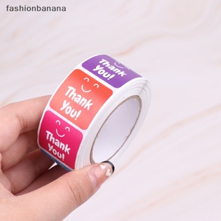 [fashionbanana] ใหม่ พร้อมส่ง สติกเกอร์ฉลาก Thank You สําหรับติดบรรจุภัณฑ์เบเกอรี่ 500 ชิ้น ต่อม้วน