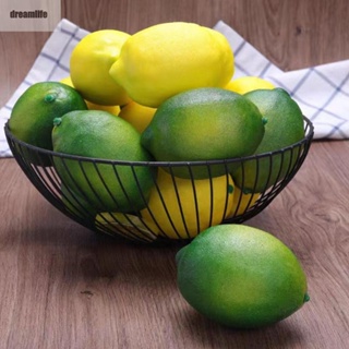【DREAMLIFE】Artificial Lemons 5.5cm * 7.8cm 6Pcs Artificial Lemons Photography Props