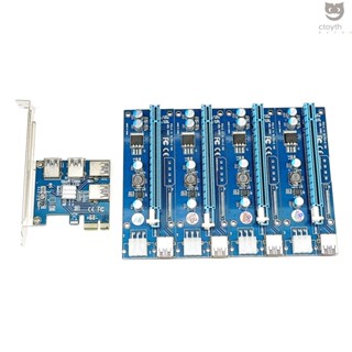 อะแดปเตอร์การ์ดขยาย PCI-E X1 เป็น PCI-E X16 PCI-E พร้อมพอร์ตขยาย Usb 3.0 4 พอร์ต สําหรับคอมพิวเตอร์ตั้งโต๊ะ