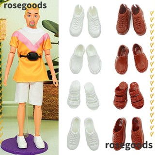 Rosegoods1 อะไหล่ตุ๊กตาเจ้าชาย รองเท้ากีฬา รองเท้าบูทแฟชั่น 1/6 4 คู่ ต่อชุด