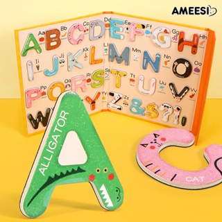 Ameesi สติกเกอร์ไม้ รูปตัวอักษรภาษาอังกฤษ ไอซี เพื่อการเรียนรู้เด็ก