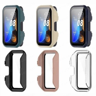 Pc เคส สําหรับ Huawei band 8 กระจกนิรภัย ป้องกันหน้าจอ อุปกรณ์เสริม กันชน ป้องกันเต็มรูปแบบ