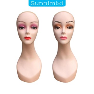 [Sunnimix1] หุ่นหัวโล้น ผู้หญิง ความสูง 48 ซม. อเนกประสงค์ สําหรับตั้งโชว์เครื่องประดับศีรษะ สร้อยคอ