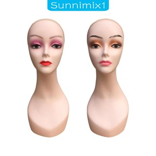 [Sunnimix1] หุ่นหัวโล้น ผู้หญิง ความสูง 48 ซม. อเนกประสงค์ สําหรับตั้งโชว์เครื่องประดับศีรษะ สร้อยคอ