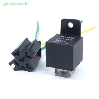 Greatshore รีเลย์ฟิวส์รถยนต์ 12V DC 4 Pin 40A 40A พร้อมพนักพิงหลัง 4pin 5Pin TH