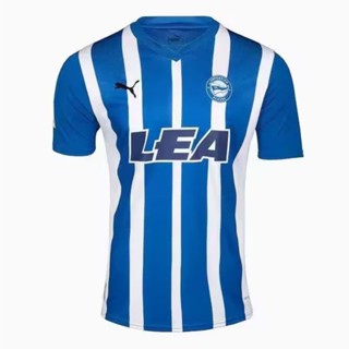 เสื้อกีฬาแขนสั้น ลายทีมชาติฟุตบอล Alaves Home Jersey S-XXL 23-24 ชุดเหย้า สําหรับผู้ชาย