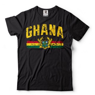 เสื้อยืดแขนสั้น พิมพ์ลายธง Ghana แฟชั่นวันเกิด