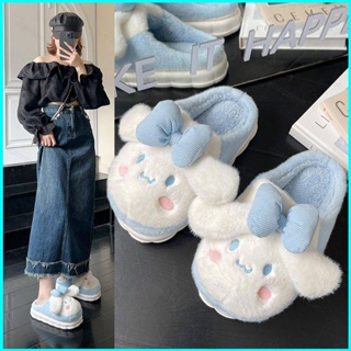 Star3 Sanrio Cinnamoroll Kuromi Melody รองเท้าแตะ พื้นนิ่ม กันลื่น ลายการ์ตูนน่ารัก ให้ความอบอุ่น เหมาะกับฤดูหนาว สําหรับห้องนอน