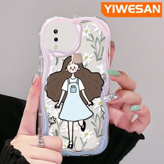 เคสโทรศัพท์มือถือแบบนิ่ม ใส ลายดอกไม้ เด็กผู้หญิง สีครีม หลากสี สําหรับ VIVO Y85 V9 V9 Youth V9 Pro Y85A Z1i Z3x