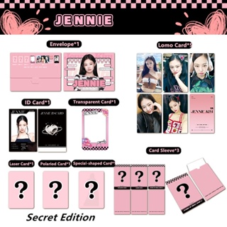 โปสการ์ดโลโม่ โฟโต้การ์ด โฮโลแกรมเลเซอร์ Black-Pink Kaji Card Collection JISOO JENNIE LISA ROSE แบบใส ซองจดหมาย รุ่นลับ สีดํา ชมพู Kpop โปสการ์ด ของราคาถูก CX