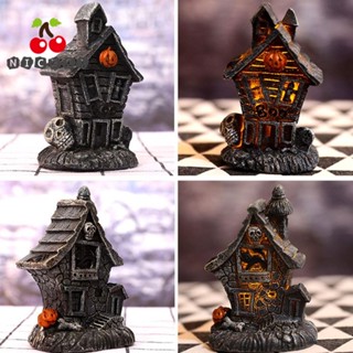 Nicesi โคมไฟเรซิ่น รูปหัวกะโหลก สําหรับตกแต่งบ้านผีสิง ฮาโลวีน DIY