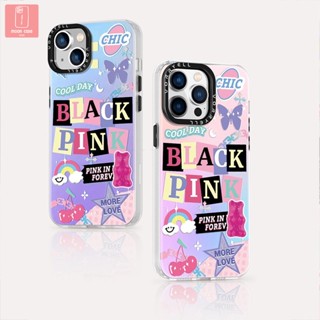 【ส่งจากไทย】เคสไอโฟน 14 Pro max เคสไอโฟน11 12 13 14 casetify ภาพประกอบ Black&amp;Pink Cute Case For iPhone 11,12,13,14PM