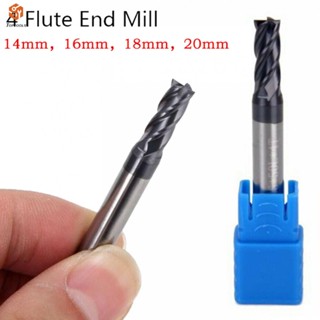 ดอกกัดมิลลิ่ง 4 ซี่ เคลือบ AlTiN CNC DIN 6527L End Mill HPC