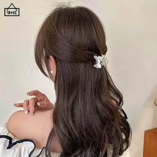 COD❤️พร้อมส่ง-กิ๊บติดผมโบว์สีขาวเกาหลีแฟชั่นจับคลิปมินิหน้าม้าเรียบง่ายละเอียดอ่อนหางม้าเครื่องประดับผม-a.one