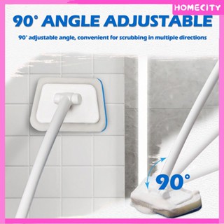 [พร้อม] ห้องครัว ห้องน้ำ Strong Toilet Glass Wall Cleaner เครื่องมือ Cleaning Bath Brush ด้ามยาวฟองน้ำด้านล่างอ่างอาบน้ำ Window Floor Cleaning Brush