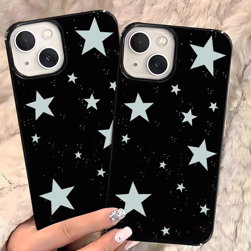 เคสโทรศัพท์ซิลิโคน TPU แบบนิ่ม ลายดาว กันกระแทก สําหรับ IPhone 14 13 12 11 Pro XS Max X XR 7 + 8 Plus