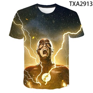 ใหม่ เสื้อยืด พิมพ์ลาย The Flash Streetwear 2022