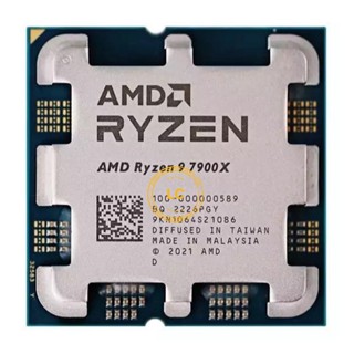 โปรเซสเซอร์ CPU AMD Ryzen 9 7900X R9 7900X 4.7GHz 12-Core 24-Thread 5NM L3=64M DDR5 100-000000589 ซ็อกเก็ต AM5 ไม่มีพัดลม