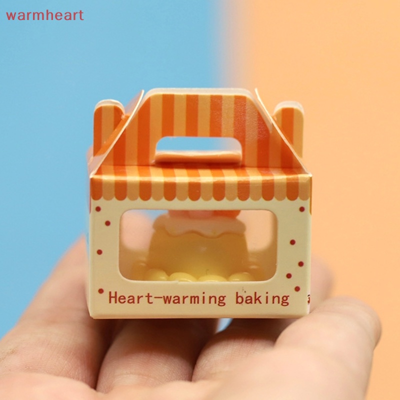 (warmheart) กล่องขนมหวานจิ๋ว 1:12 สําหรับตกแต่งบ้านตุ๊กตา 3 ชิ้น