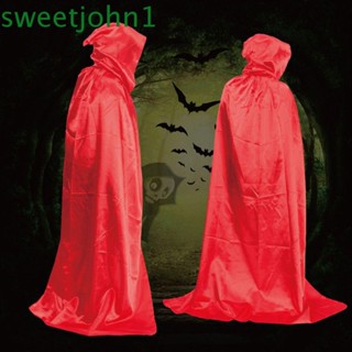 Sweetjohn เสื้อคลุมแม่มด มีฮู้ด อเนกประสงค์ สําหรับปาร์ตี้ฮาโลวีน