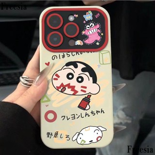 เคสโทรศัพท์มือถือ แบบนิ่ม ลายกราฟฟิตี้ชินจัง สําหรับ Apple Iphone 14promax 13pro 12 11 7p CXJW