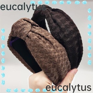 Eucalytus1 ที่คาดผมถัก กันลื่น กว้าง งานฝีมือ แฟชั่น สําหรับผู้หญิง