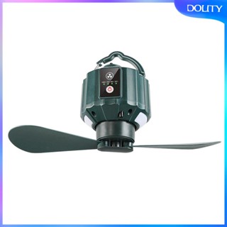 [dolity] พัดลมตั้งแคมป์ พร้อมโคมไฟ LED รีโมตคอนโทรล พัดลมเต็นท์ ถอดออกได้ ชาร์จได้ 5200mAh พร้อมพอร์ต USB