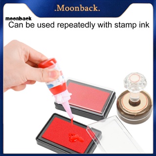 &lt;moonback&gt; แสตมป์หมึก ทรงสี่เหลี่ยม สีพื้น ใช้ซ้ําได้ สําหรับเด็กอนุบาล