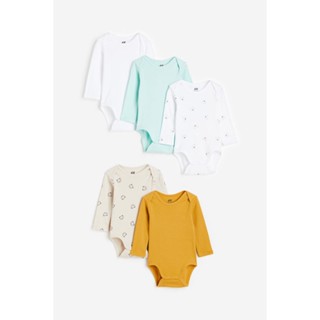 H&amp;M  Boy 5-pack long-sleeved bodysuits 1159383_3