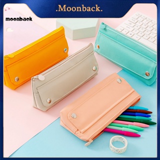 &lt;moonback&gt; กระเป๋าดินสอ 4 สี สําหรับที่ทํางาน แบบพกพา กระเป๋าเก็บของ สร้างสรรค์