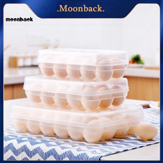 &lt;moonback&gt; กล่องเก็บไข่ใส ทรงสี่เหลี่ยมผืนผ้า สําหรับตู้เย็น ห้องครัว