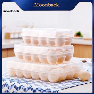 &lt;moonback&gt; กล่องเก็บไข่ใส ทรงสี่เหลี่ยมผืนผ้า สําหรับตู้เย็น ห้องครัว