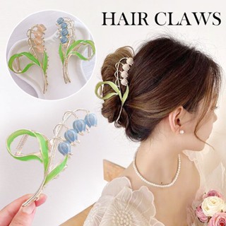 New Large Flower Hair Claw Clip Women Alloy Hairpins Ponytail Hair Accessories