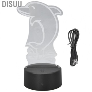 Disuu 3D Night Light  3D Dolphin Shape Unique Design Night Light Touch Control  for Bedroom for Bedside