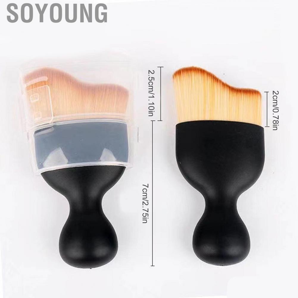 Soyoung [Ande Online] Double brown curve brush [with dust cover] car air-conditioning outlet cleanin