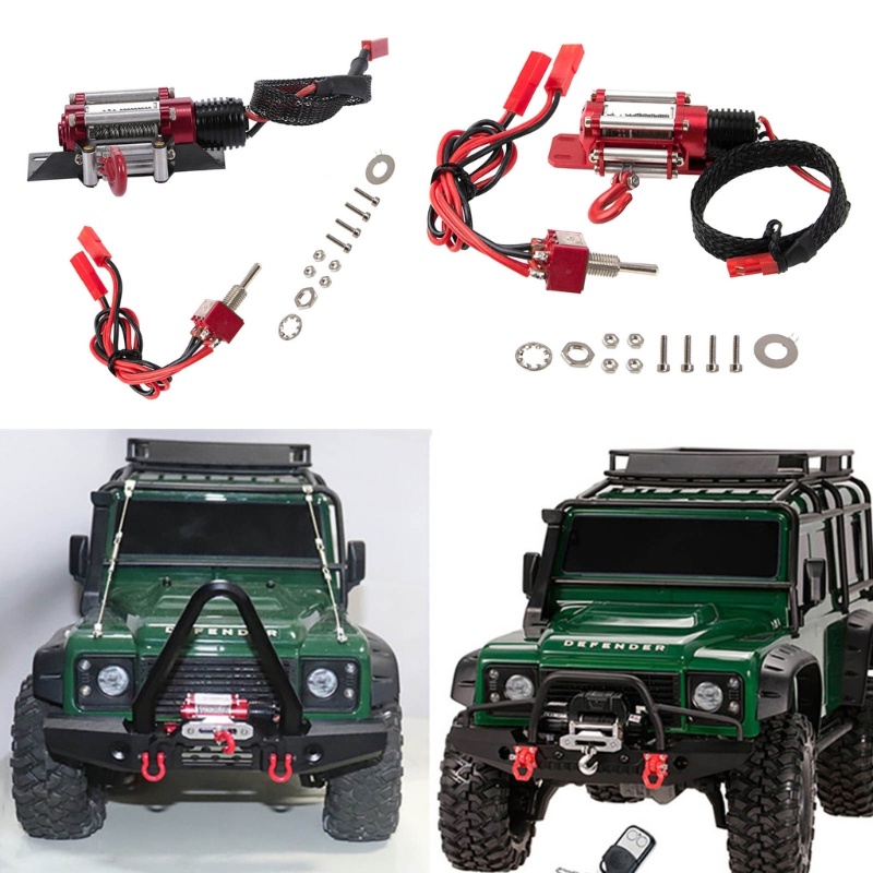 Hrtyvhin โลหะอัตโนมัติ Winch ระยะไกล RC Winch ระบบสําหรับ 1 10 RC Crawler รถ