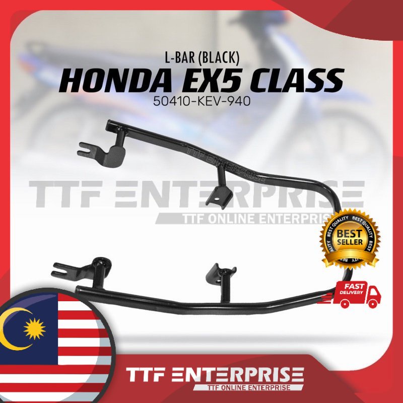 HONDA EX5 CLASS REAR SEAT HANDLE BAR L BAR SPOILER HONDA AAP (สีดํา) 50410-KEV-940