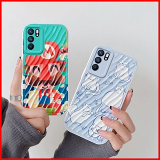 เคส oppo Reno6 5G เคส Reno6 ใหม่ เคสโทรศัพท์มือถือ TPU ลายระลอกน้ําน่ารัก รวมทุกอย่าง สําหรับ HTX