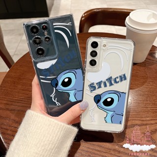 เคสโทรศัพท์มือถือ ซิลิโคนนิ่ม กันกระแทก กันรอยกล้อง ลาย Stitch สําหรับ Samsung Galaxy S23Ultra S22 Plus S21 S20 FE A20 A03 Core