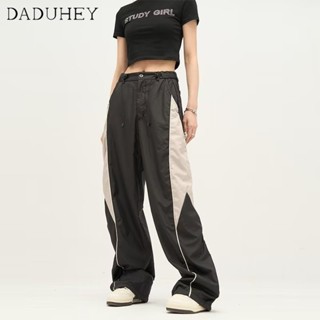 DaDuHey🎈 Women New American Style Ins High Street Jogging Pants High Waist Loose Parachute Pants Large Size Casual Cargo Pants