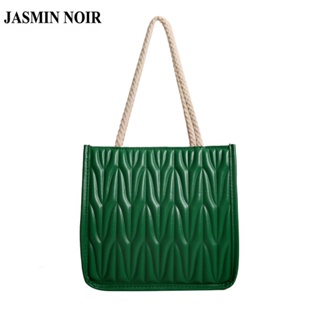 Jasmin NOIR กระเป๋าสะพายไหล่ กระเป๋าถือ พิมพ์ลายดอกไม้ เรียบง่าย สําหรับสตรี