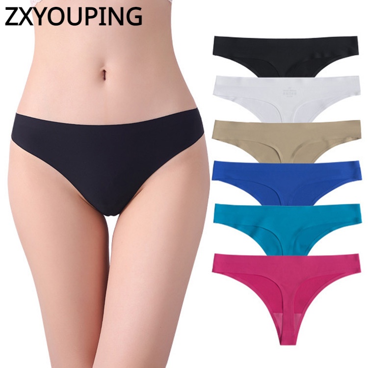 Zxyouping กางเกงชั้นใน ผ้าเรยอน ไร้รอยต่อ เอวต่ํา เซ็กซี่ ระบายอากาศ บางพิเศษ สําหรับผู้หญิง M-XL