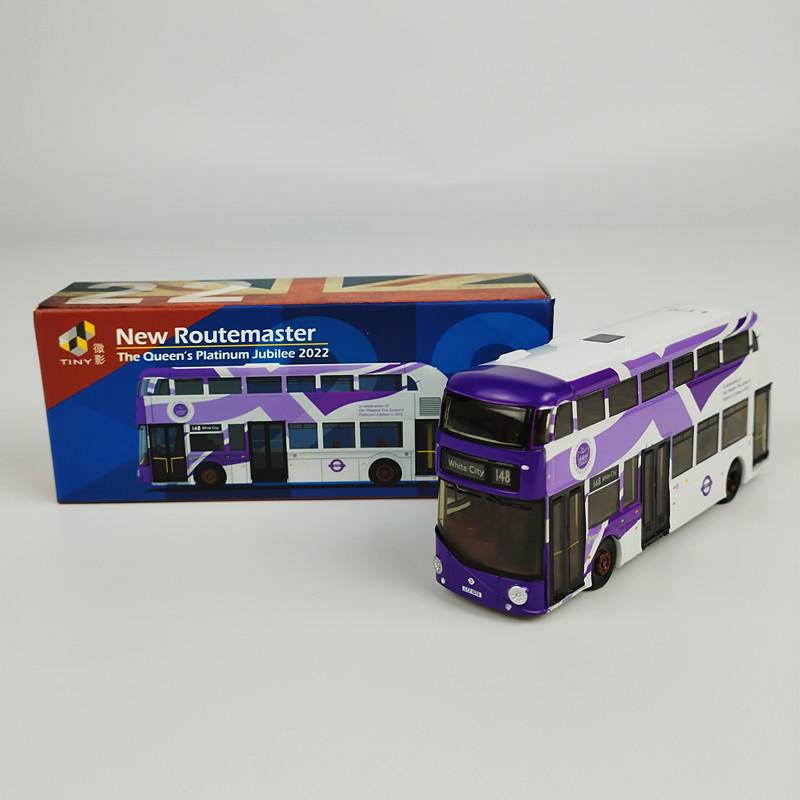 Tiny UK22 New Routemaster The Queen's Platinum Jubilee 1/110 Diecast Bus 012431