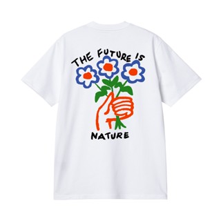 เสื้อยืดผ้าฝ้ายพิมพ์ลายLivefolk - Future White T-Shirt