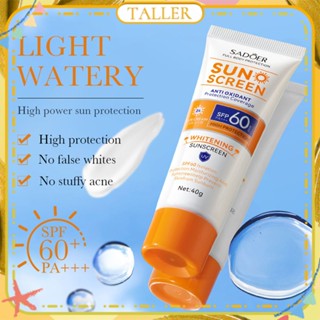 ✧ Ready Stcok Sadoer 40G Sun Cream ครีมกันแดดที่ไม่เหนียวเหนอะหนะสดชื่นป้องกันครีมแยกรังสีอัลตราไวโอเลตให้ความชุ่มชื้นไวท์เทนนิ่งการดูแลผิวสูงขึ้น