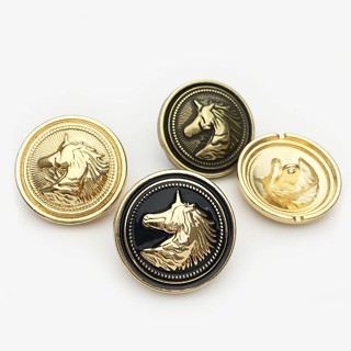 กระดุมโลหะ สีทอง ขนาด 18 มม. 23 มม. สําหรับตกแต่งเสื้อแจ็กเก…