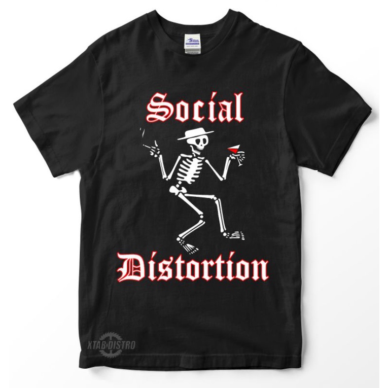 TOP QNเสื้อยืดพรีเมี่ยม พิมพ์ลาย Social distortion