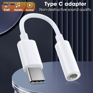 อะแดปเตอร์แปลงสายเคเบิ้ลหูฟัง Type-C เป็น 3.5 มม. แบบพกพา น้ําหนักเบา ทนทาน