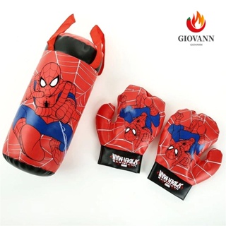 Giovanni ชุดถุงมือกระสอบทรายการ์ตูน Spiderman ขนาดมินิของเล่นสําหรับเด็กผู้ใหญ่